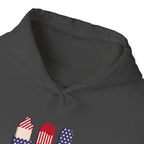 American Patriot Graphic Hoodie — Patriotic Fourth of July Sweatshirt.