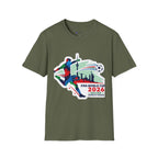 Soccer Cup 2026 T-Shirt — Colorful Player Silhouette with Stadium Skyline