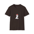 T-Shirt — Minimal Korean Finger Heart Design with 'I Love You' Pocket Graphic