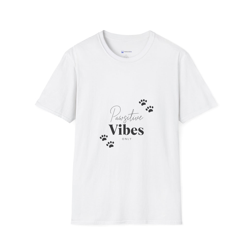 Pawsitive Vibes T-Shirt — Cute Paw Print Pet Lover Tee