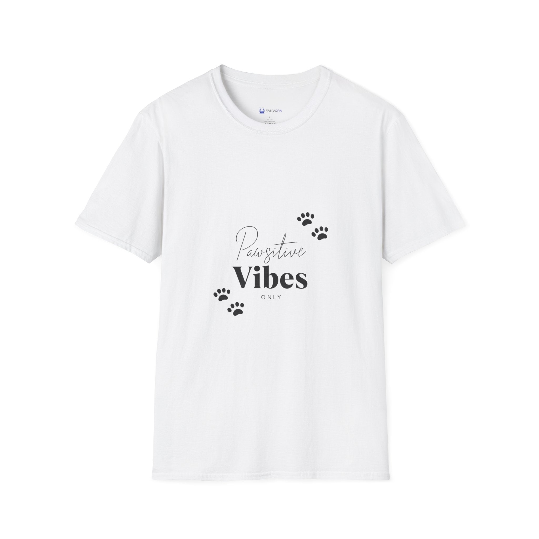Pawsitive Vibes T-Shirt — Cute Paw Print Pet Lover Tee