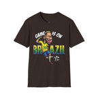 Brazilian Soccer comic style  figure T-Shirt — "Game Is On" Caricature Neymar Fan Tee