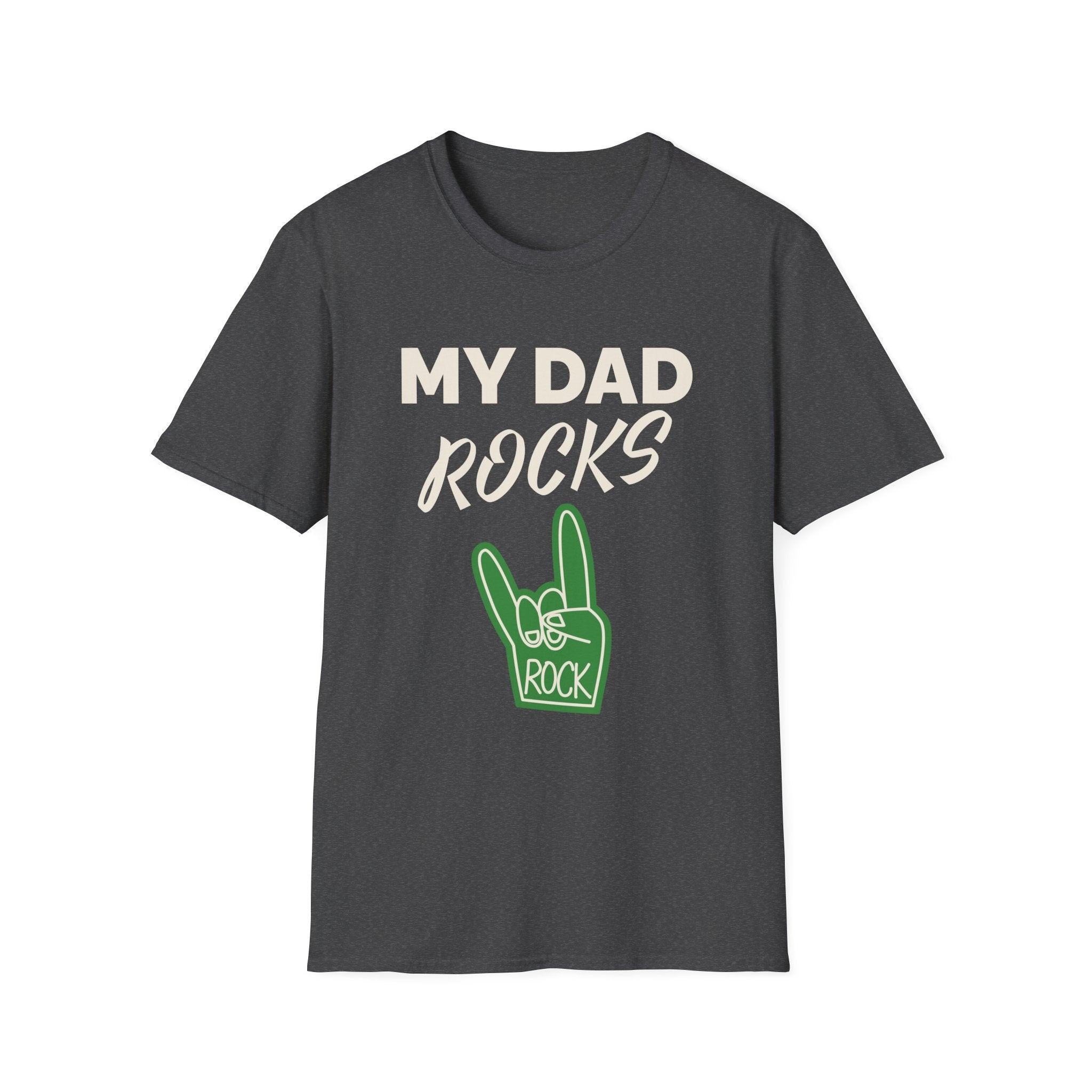 Bold My Dad Rocks cotton tee