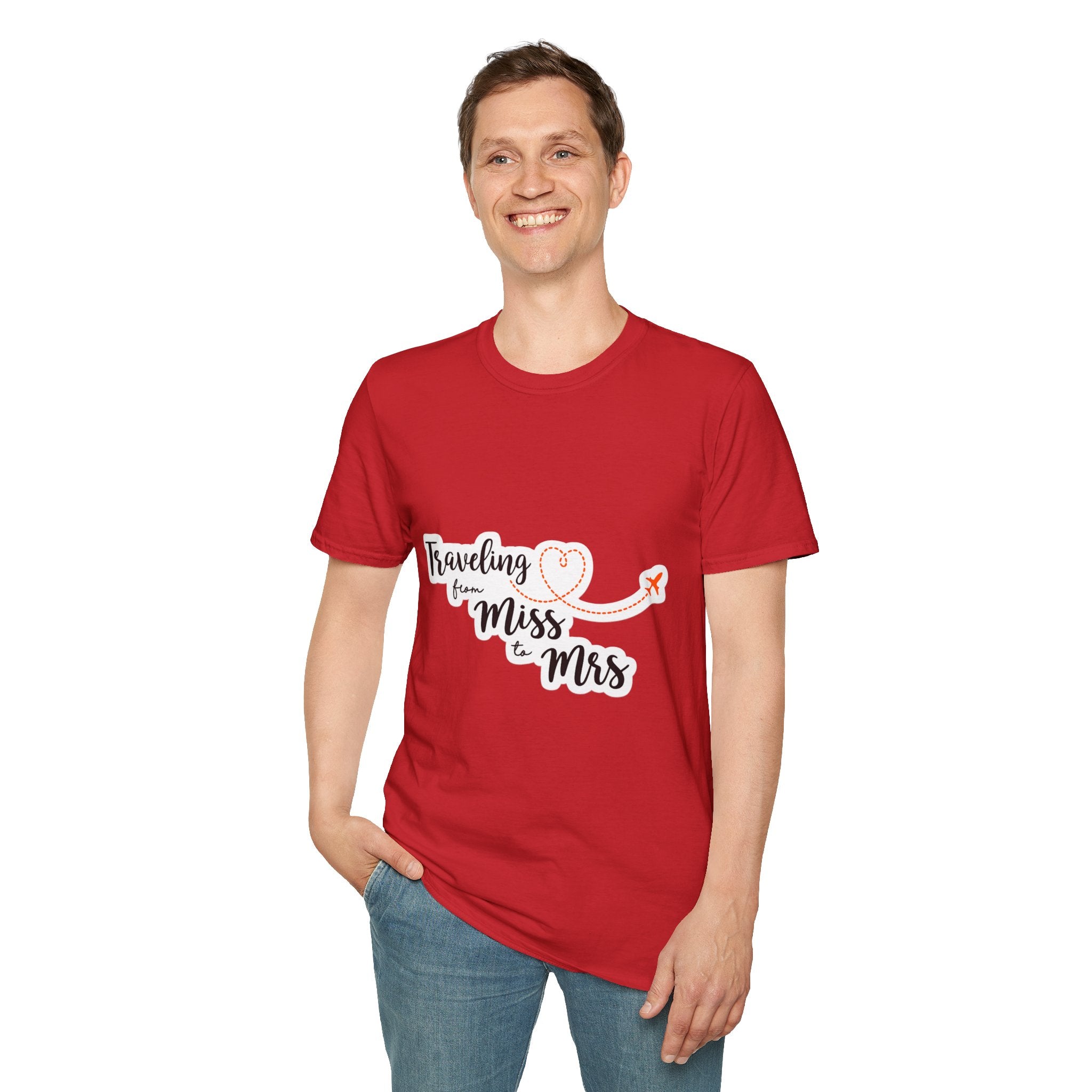 T-Shirt — "Traveling from Miss to Mrs" Bridal Bachelorette Vacation Tee