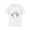 Minimalist Smiley Arms T‑Shirt — Cute Stick Figure Graphic Tee
