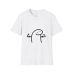 Minimalist Smiley Arms T‑Shirt — Cute Stick Figure Graphic Tee