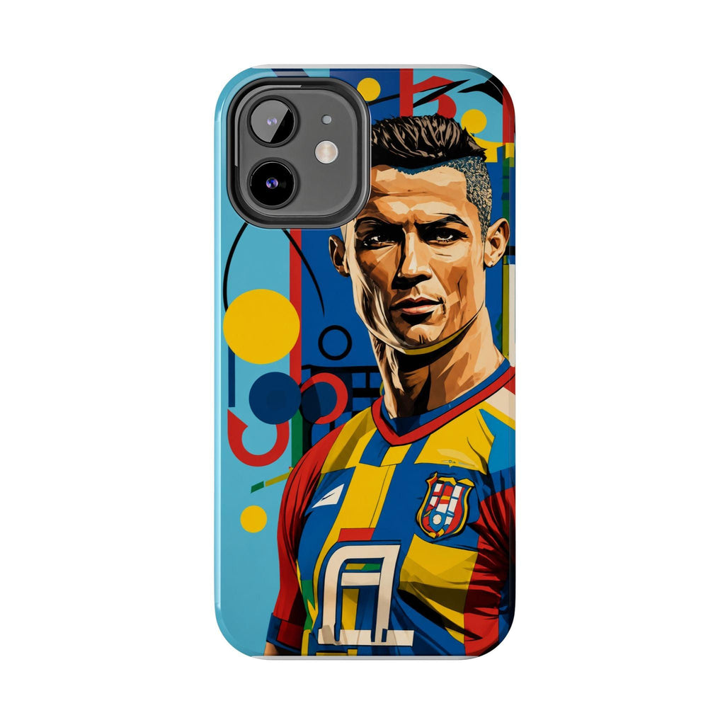 Portugal  legend Pop Art Tough Phone Case — Colorful Soccer Legend Protective Cover.