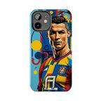 Portugal  legend Pop Art Tough Phone Case — Colorful Soccer Legend Protective Cover.