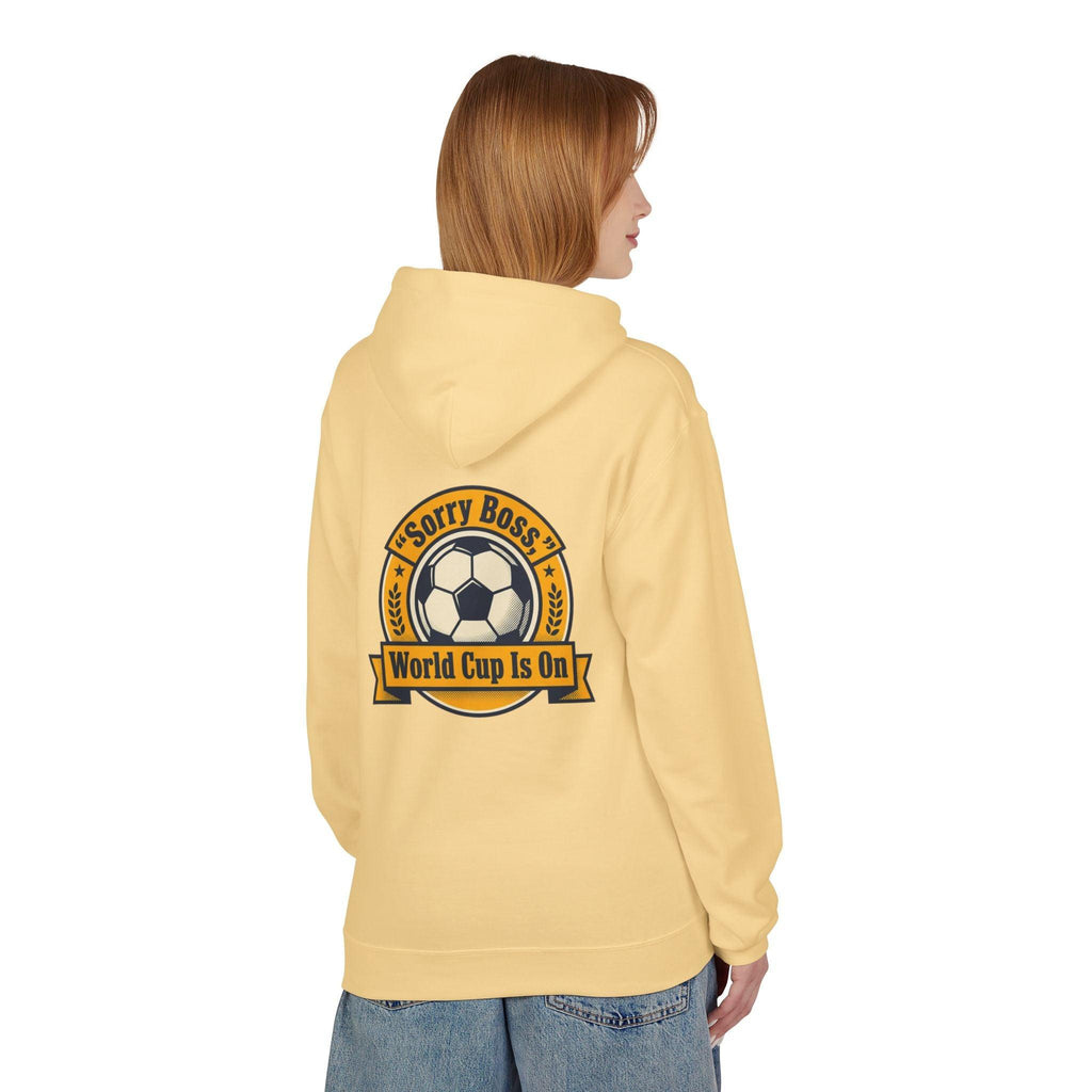 CR7 Fan inspired World Cup Is On Hoodie — “Sorry Boss” Soccer Fan Pullover.