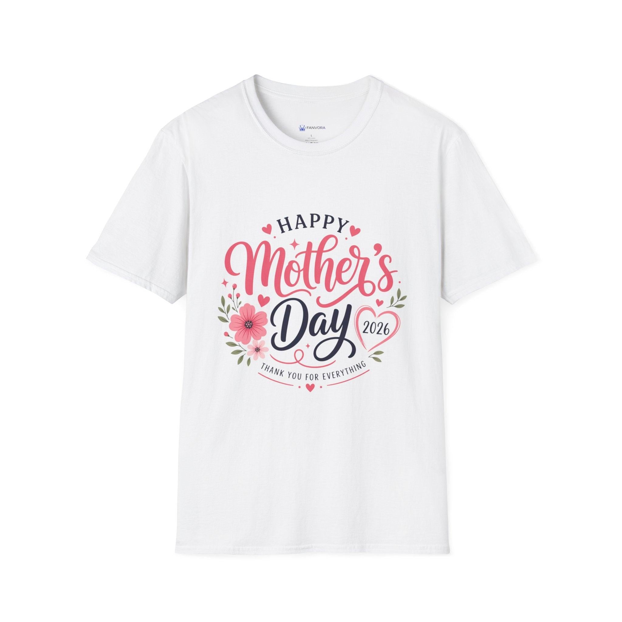 Mother's Day 2026 T-Shirt — "Happy Mother's Day 2026" Floral Tee.