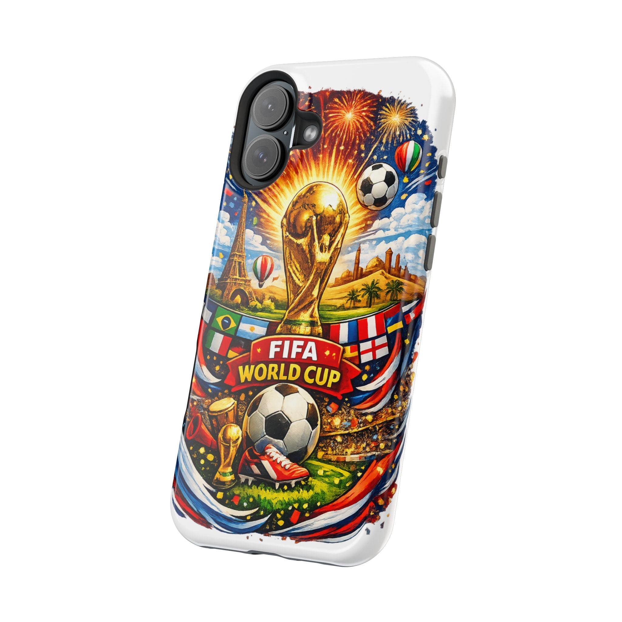 Soccer Magnetic Impact-Resistant Phone Case — FIFA Trophy Design