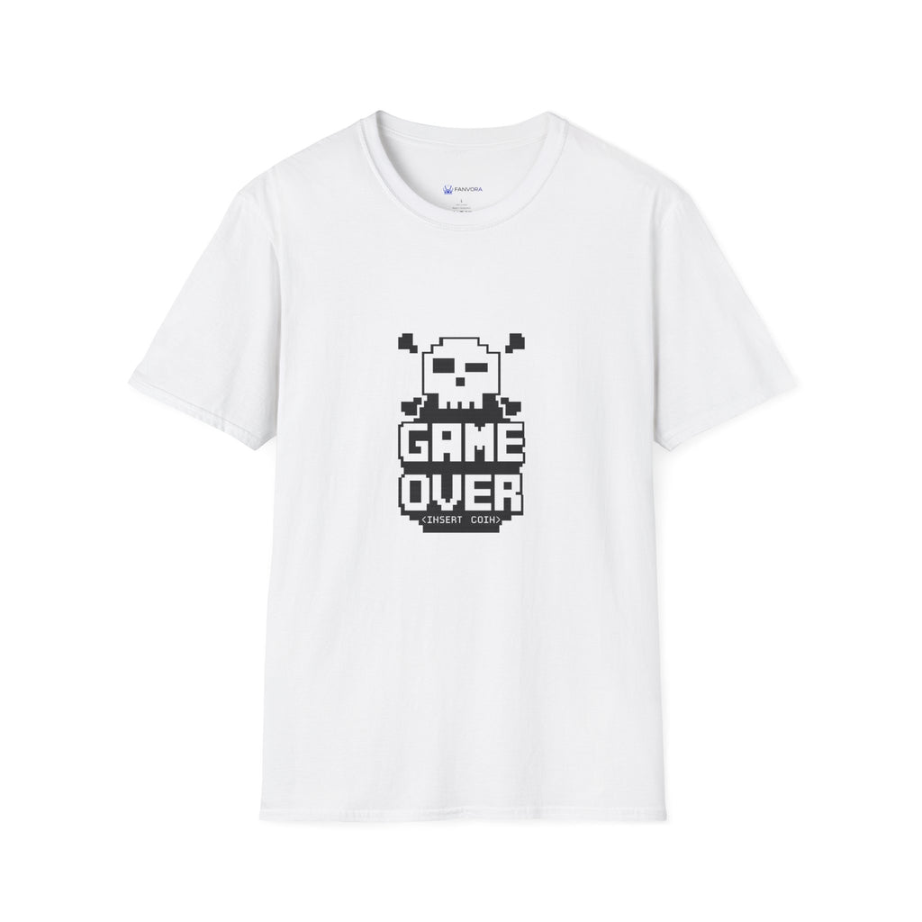 Game Over T-Shirt — Retro Pixel Skull Gamer Tee