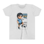 Youth Soccer Tee – Cute Cartoon Player "Ready to Score" Kids Jersey