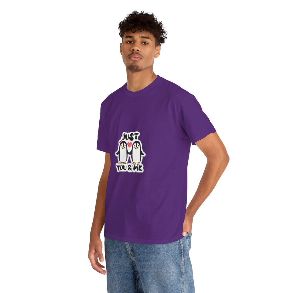 Just You & Me Penguin Tee — Cute Couples Graphic T-Shirt