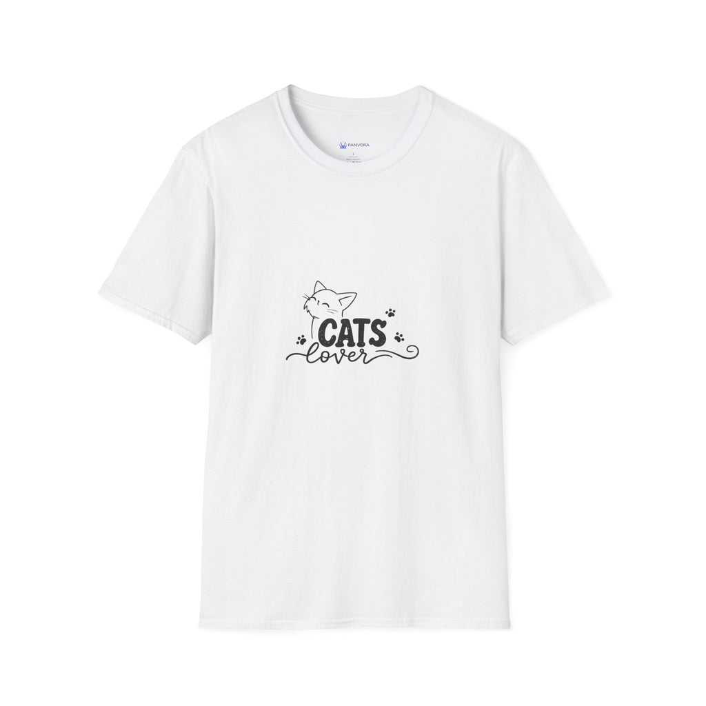 Cats Lover T-Shirt — Cute Minimal Cat Graphic Tee for Cat Moms & Pet Lovers