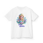 Kids Tee — 'Happy Birthday' Princess Floral Design