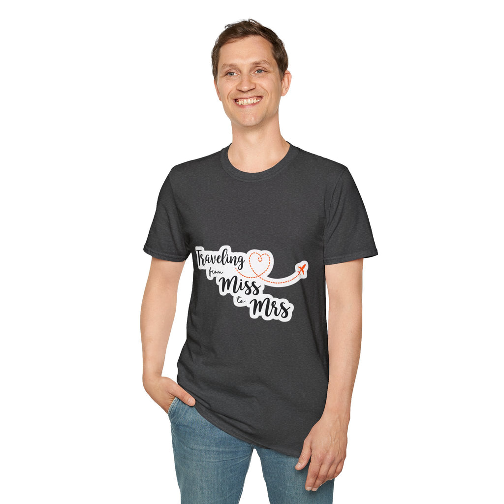 T-Shirt — "Traveling from Miss to Mrs" Bridal Bachelorette Vacation Tee