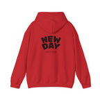 New Day Hoodie — "I'm Happy" Minimal Positive Graphic Sweatshirt.