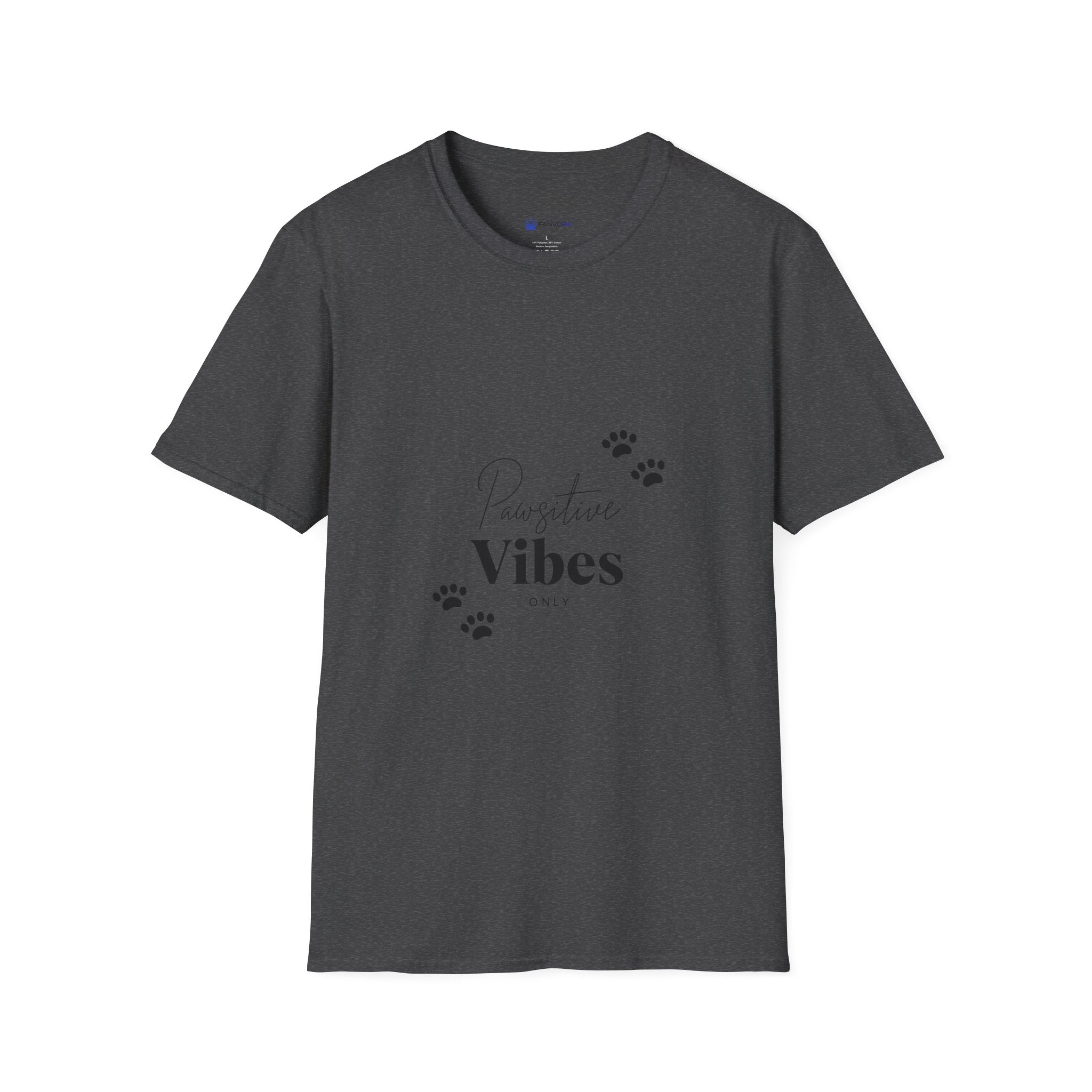 Pawsitive Vibes T-Shirt — Cute Paw Print Pet Lover Tee