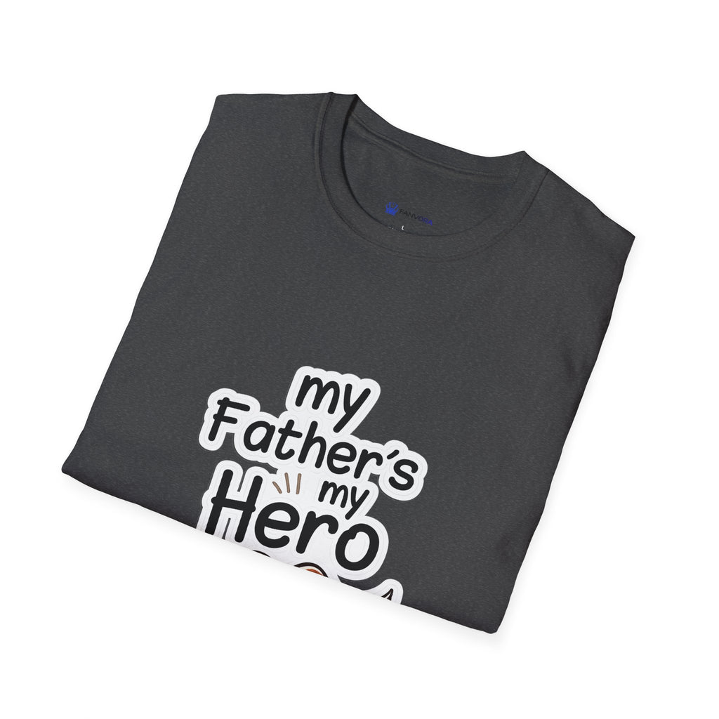 My Father's My Hero T-Shirt – Father's Day Mustache Gift Tee