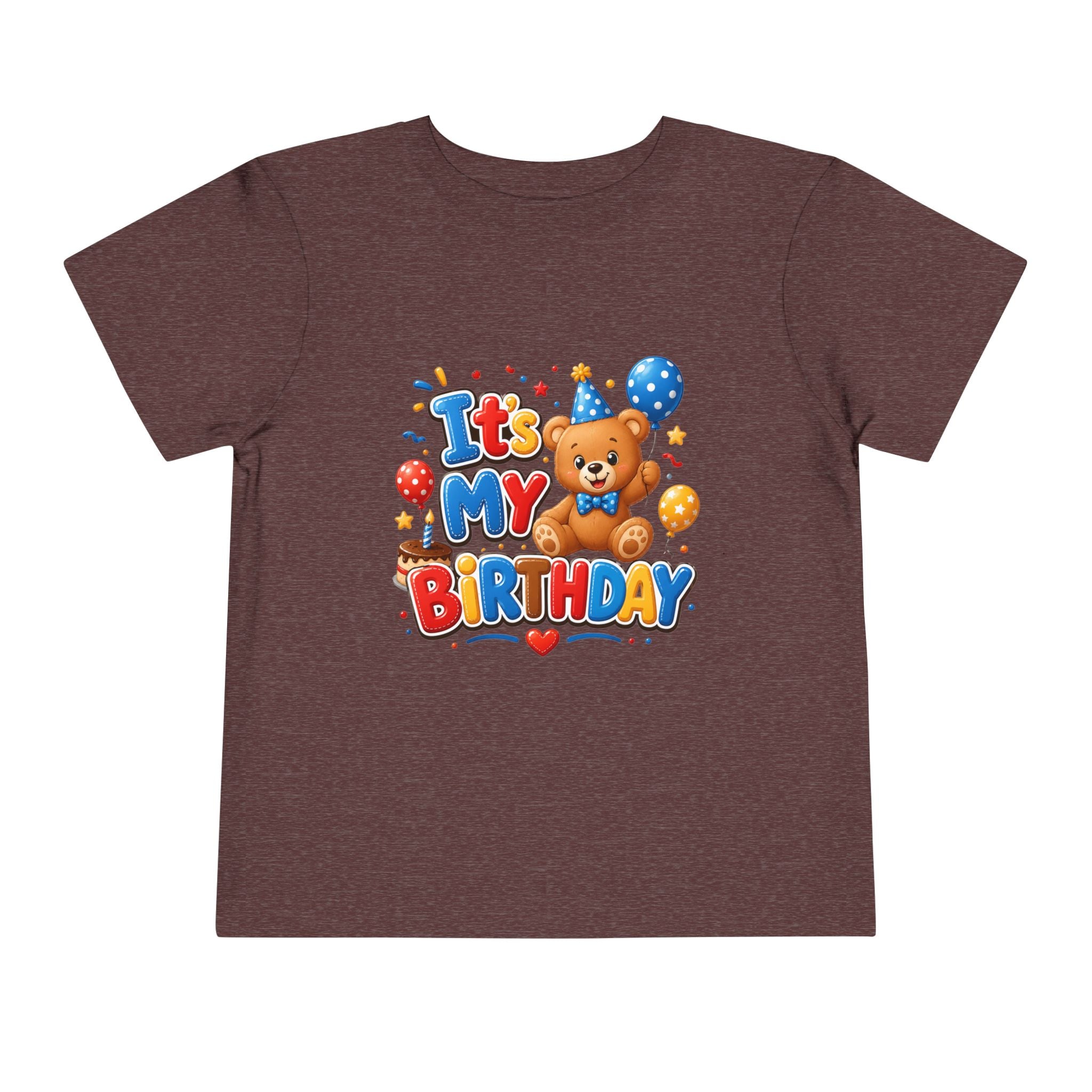 Toddler Birthday Tee — "It's My Birthday" Bear Party Shirt