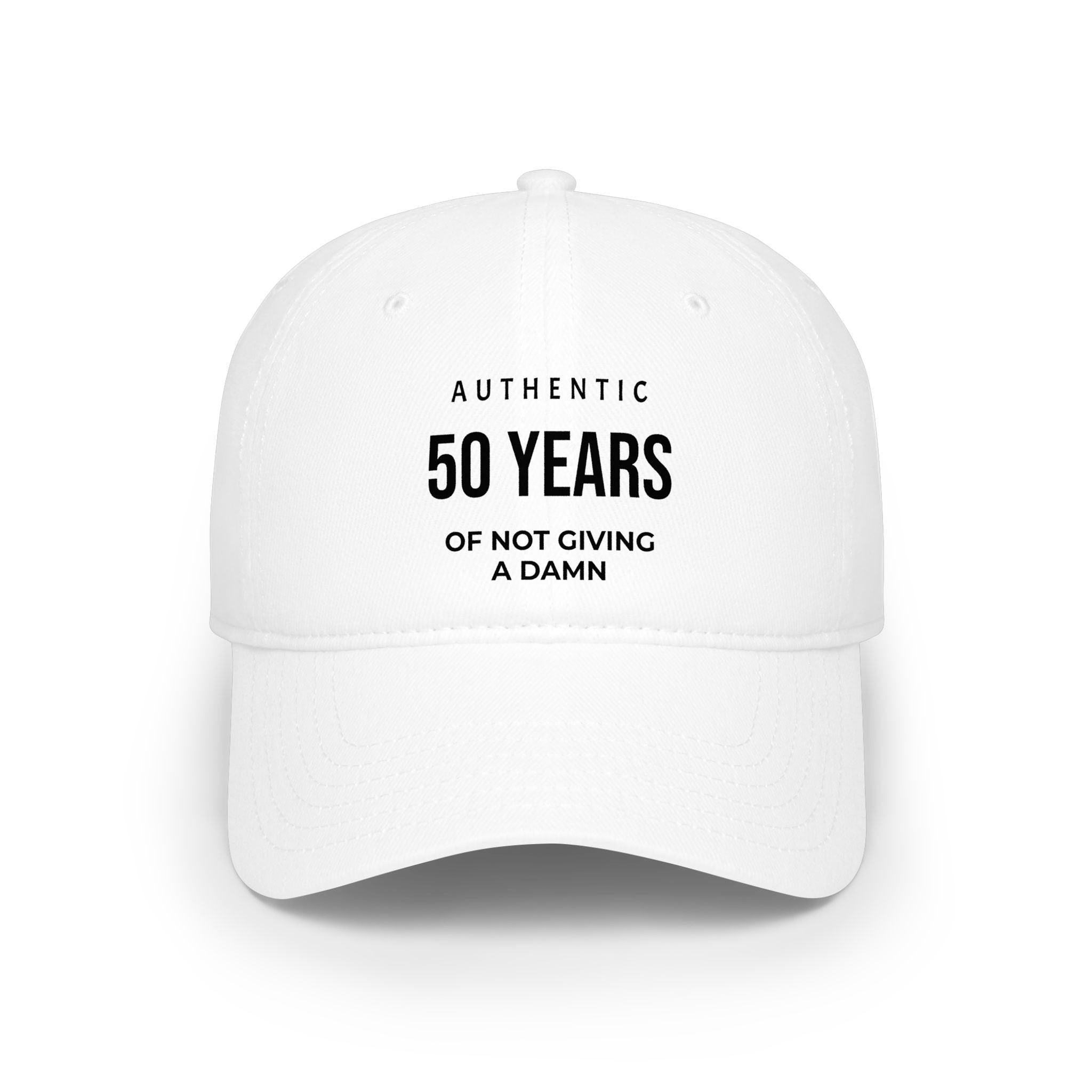 50 Years of Not Giving a Damn embroidered cap