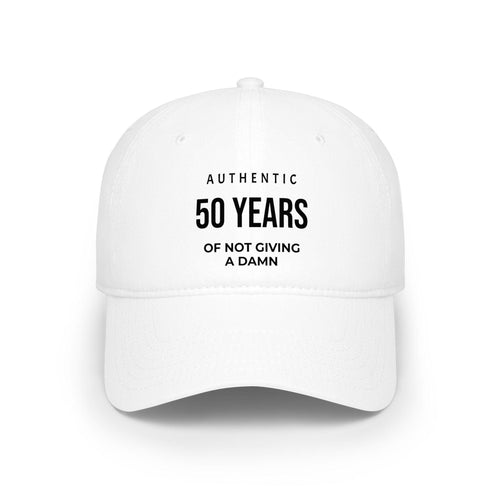 50 Years of Not Giving a Damn embroidered cap