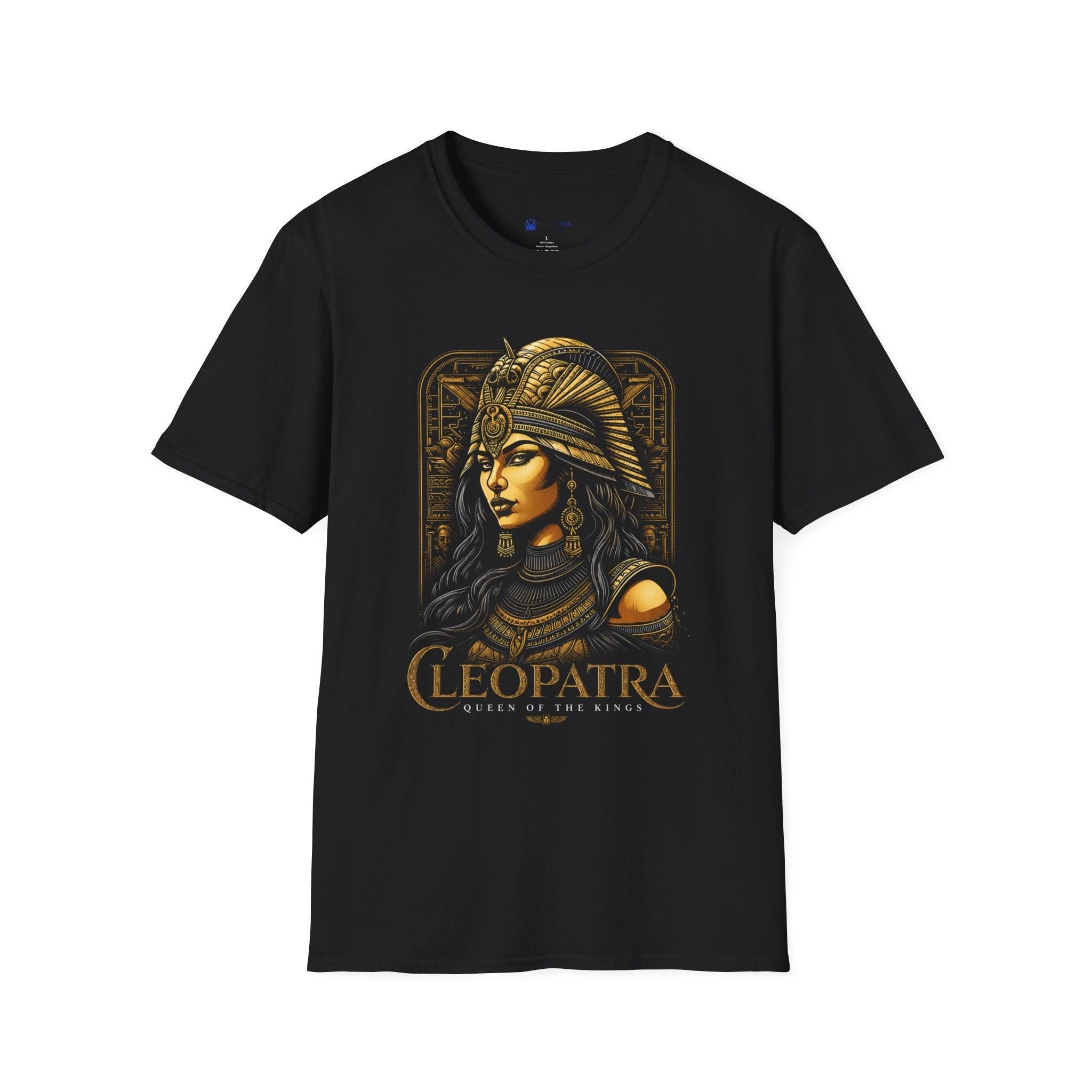 Cleopatra Golden Pharaoh T-Shirt — Ancient Egyptian Queen Graphic.