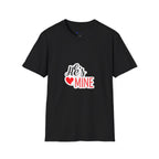 He's Mine T-Shirt — Couples Heart Graphic Tee