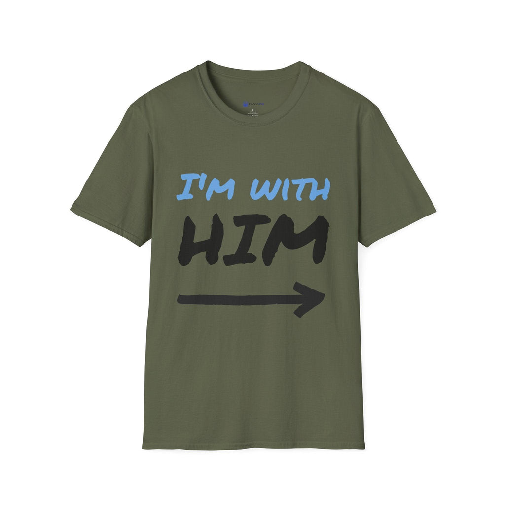 Arrow pointing couple graphic t-shirt