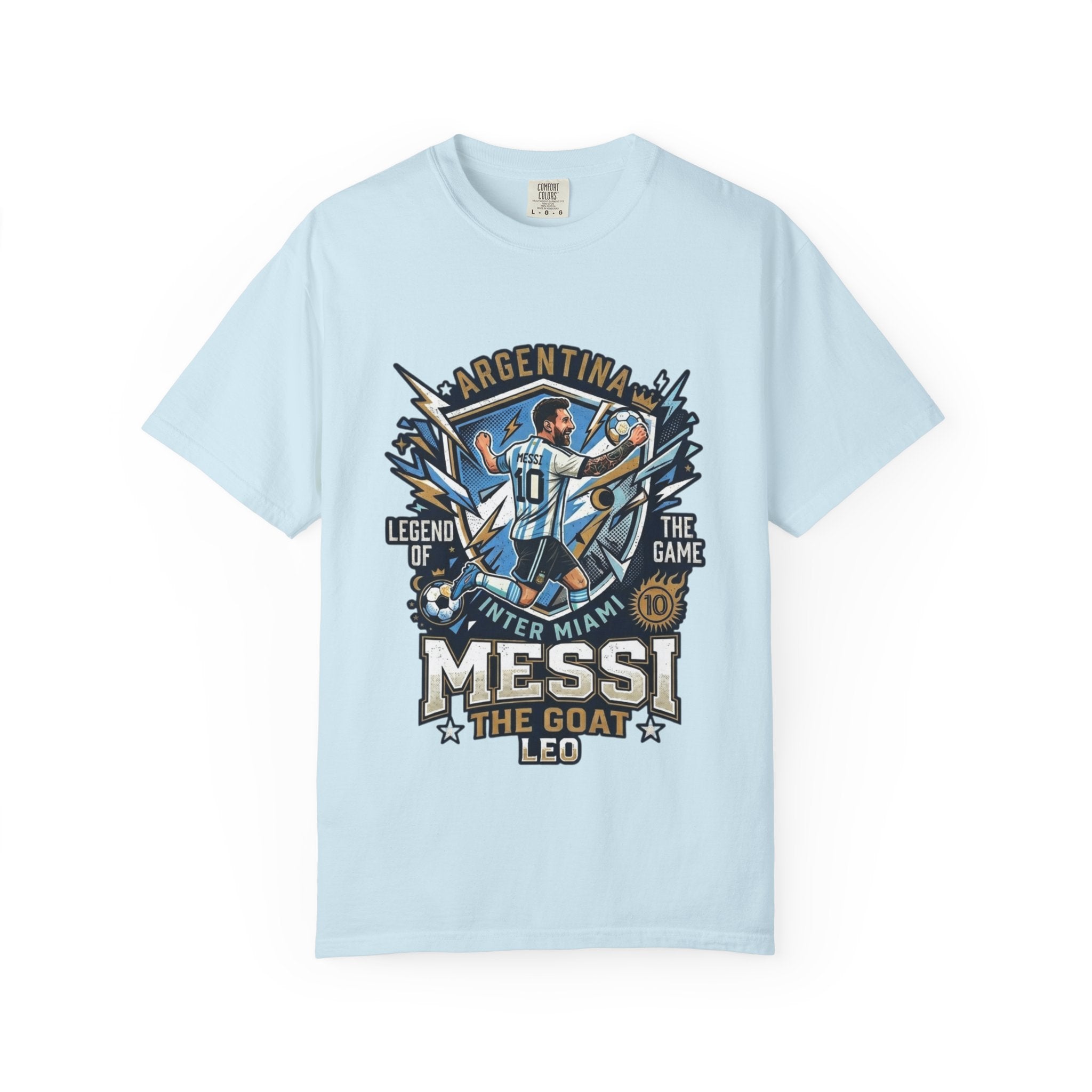 Messi "The GOAT" Soccer T-Shirt - Argentina Fan Version