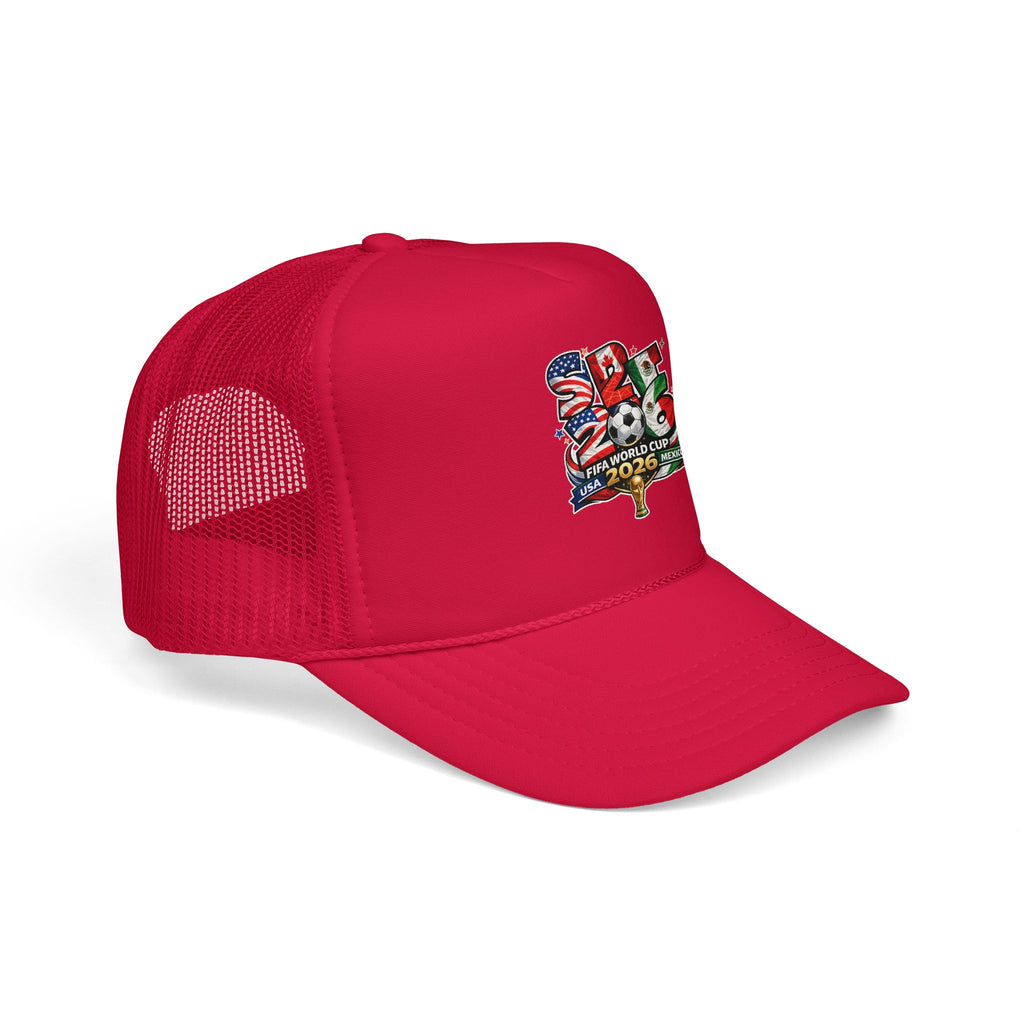 soccer cup 2026 Foam Trucker Hat — USA Soccer Patch Design