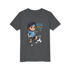 Youth Soccer Tee – Cute Cartoon Player "Ready to Score" Kids Jersey