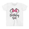 Birthday Girl Youth Tee — Pink Bow Party Shirt for Girls