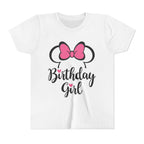 Birthday Girl Youth Tee — Pink Bow Party Shirt for Girls