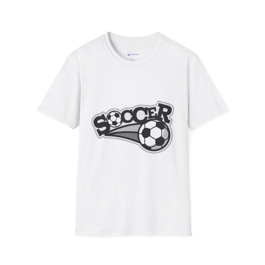Soccer Graphic T‑Shirt — Retro Black & White Soccer Logo Tee