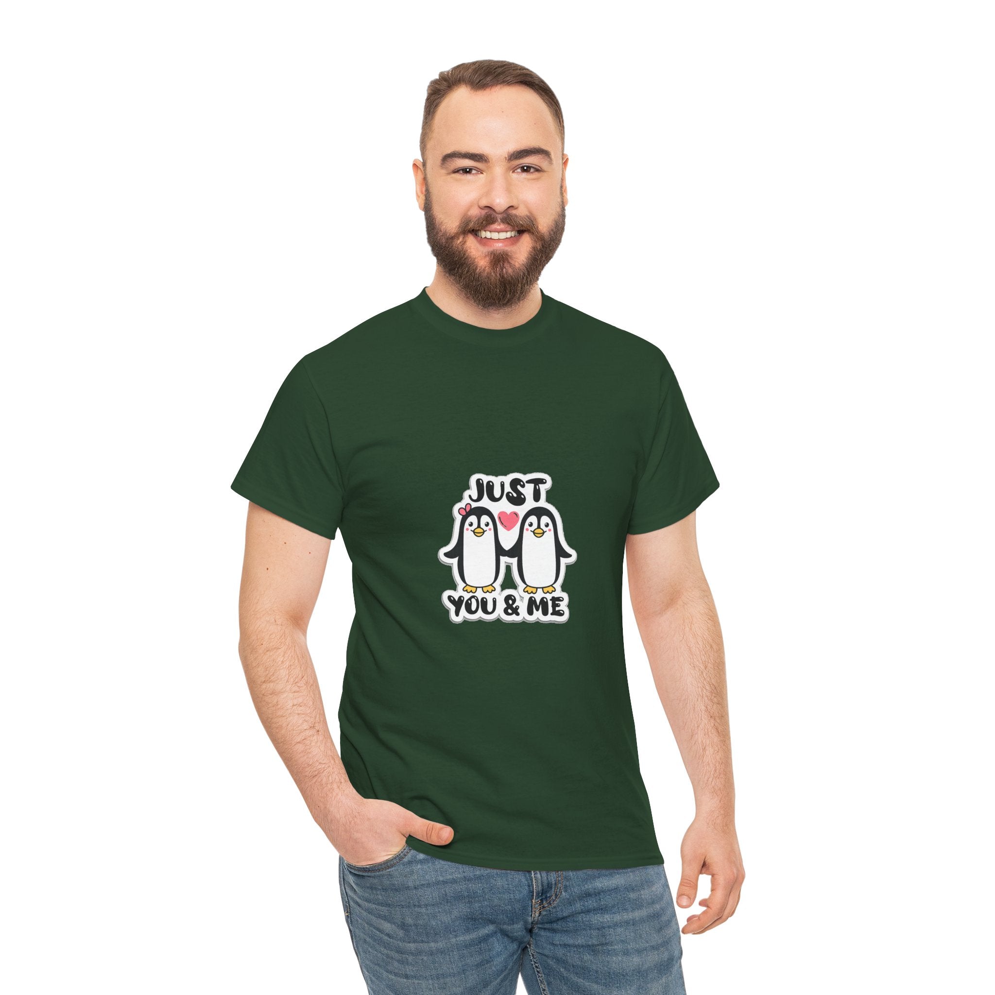 Just You & Me Penguin Tee — Cute Couples Graphic T-Shirt