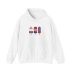 American Patriot Graphic Hoodie — Patriotic Fourth of July Sweatshirt.