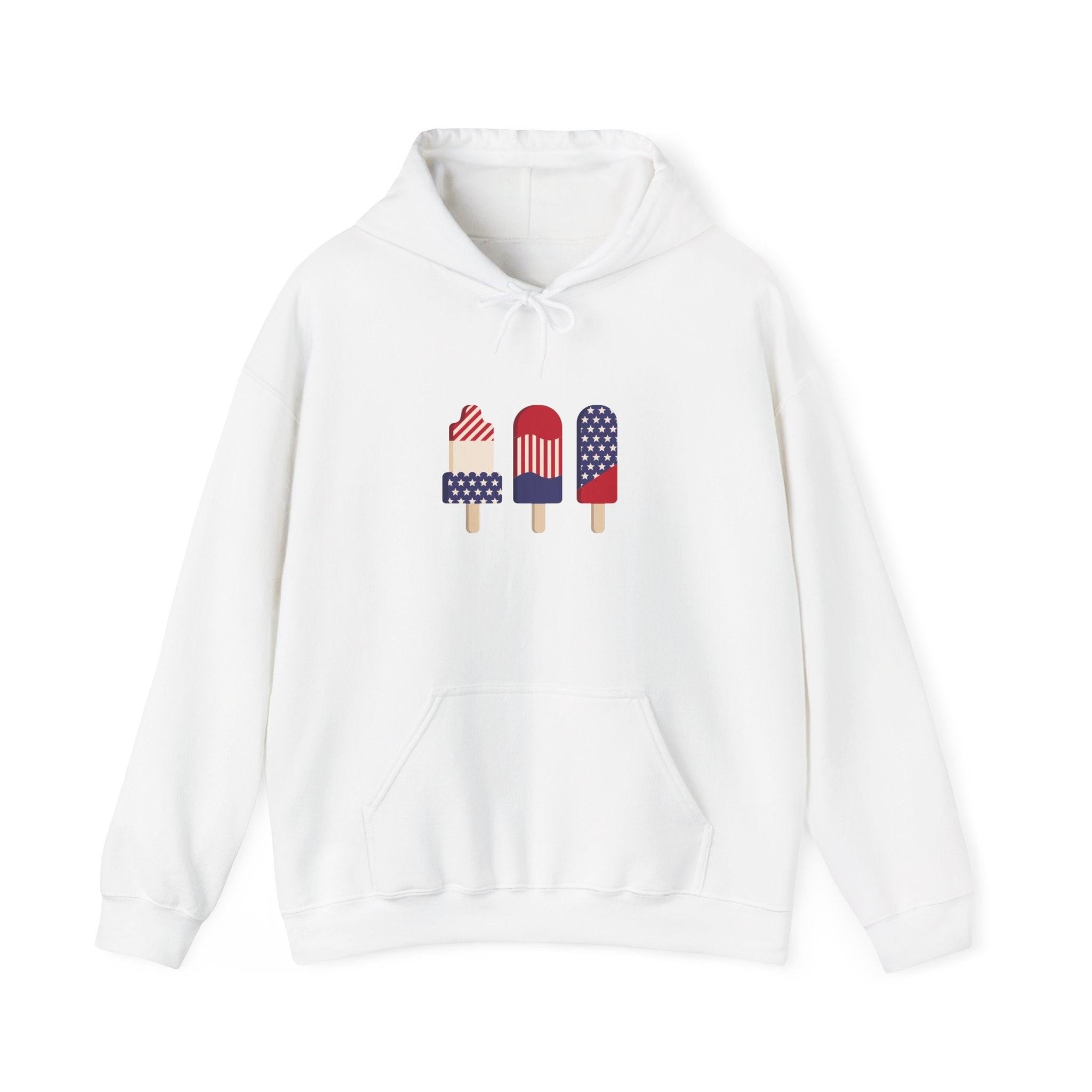 American Patriot Graphic Hoodie — Patriotic Fourth of July Sweatshirt.
