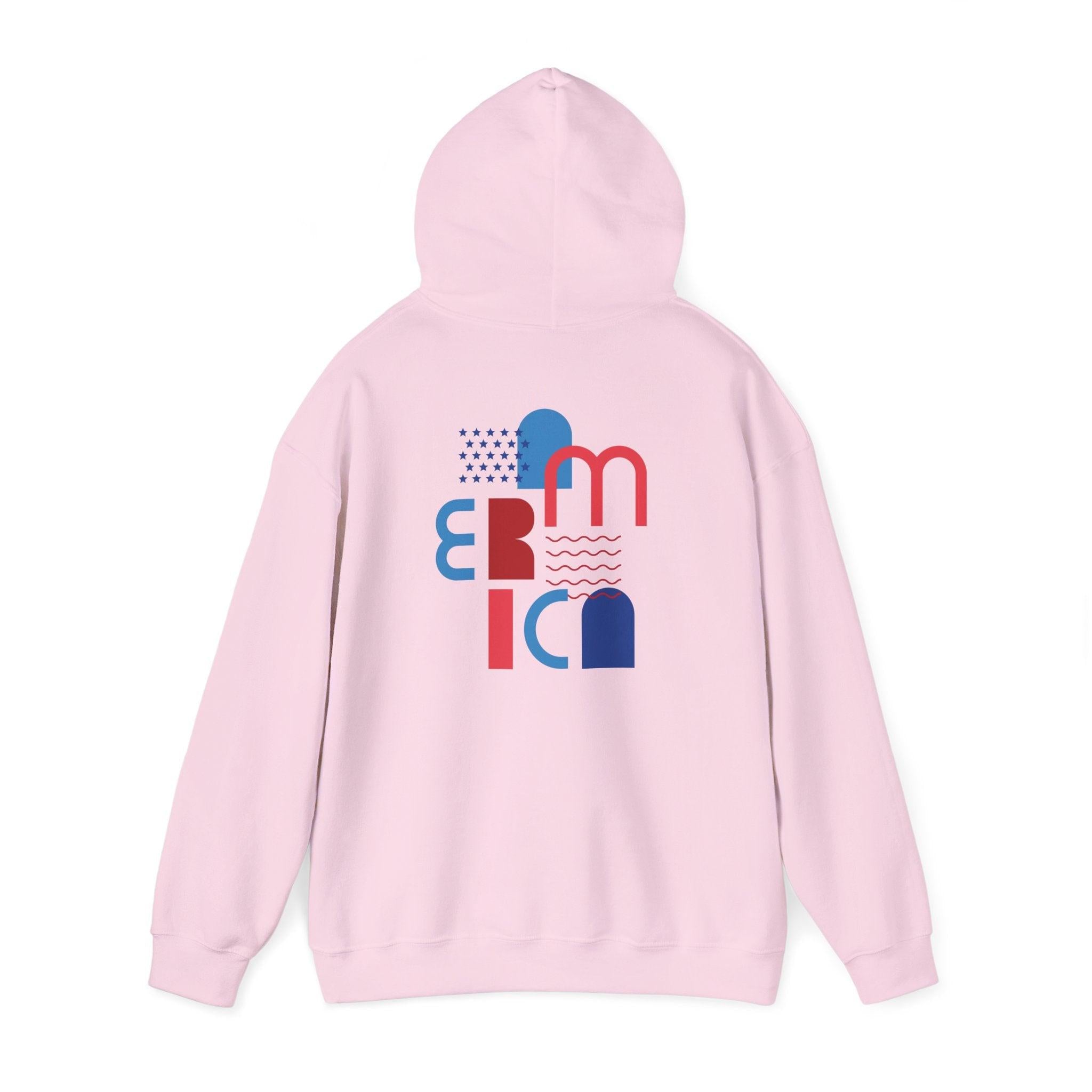 American Patriot Graphic Hoodie — Patriotic Fourth of July Sweatshirt.