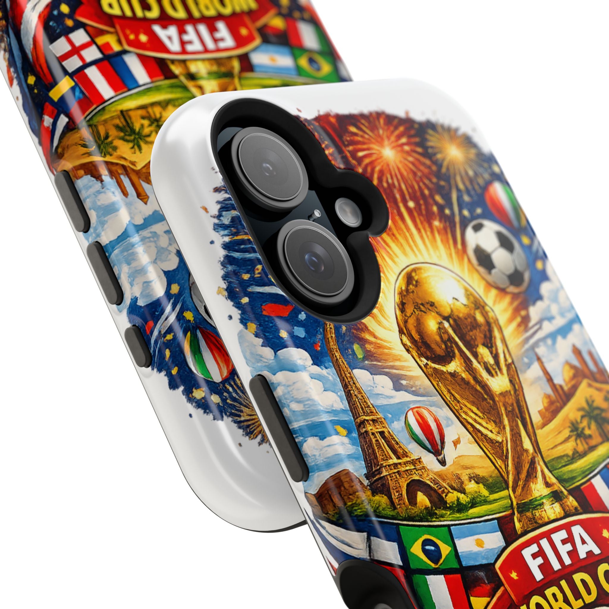 Soccer Magnetic Impact-Resistant Phone Case — FIFA Trophy Design