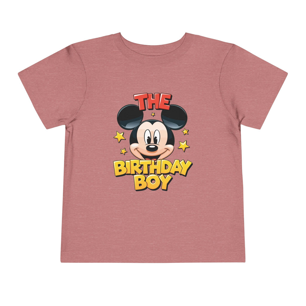 Toddler Tee — "The Birthday Boy" Cartoon Mouse Party Shirt