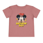 Toddler Tee — "The Birthday Boy" Cartoon Mouse Party Shirt