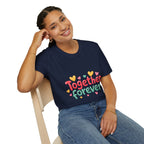 T-Shirt — "Together Forever" Cute Heart Couple Graphic Tee