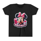 Minnie Mouse Happy 5th Birthday Youth Tee