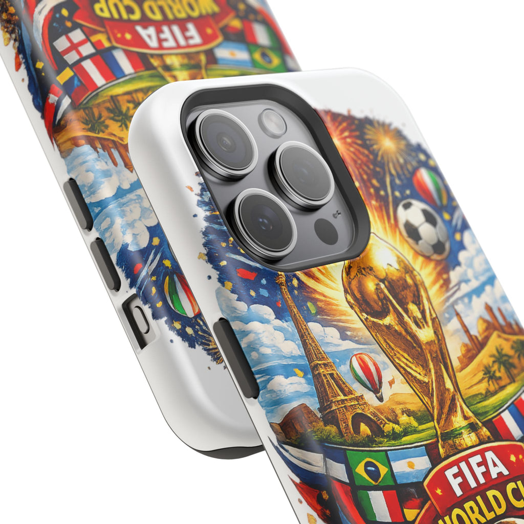 Soccer Magnetic Impact-Resistant Phone Case — FIFA Trophy Design