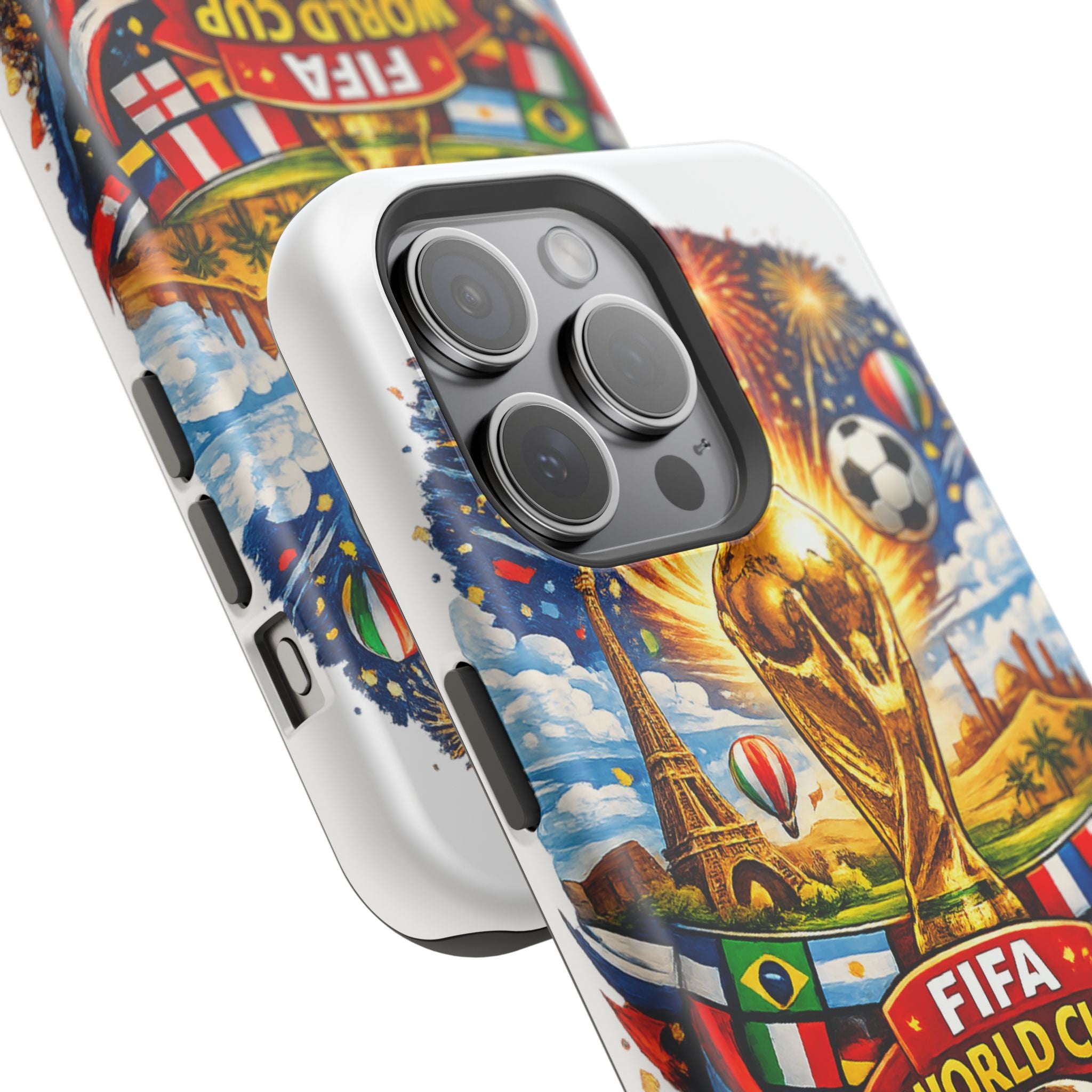 Soccer Magnetic Impact-Resistant Phone Case — FIFA Trophy Design