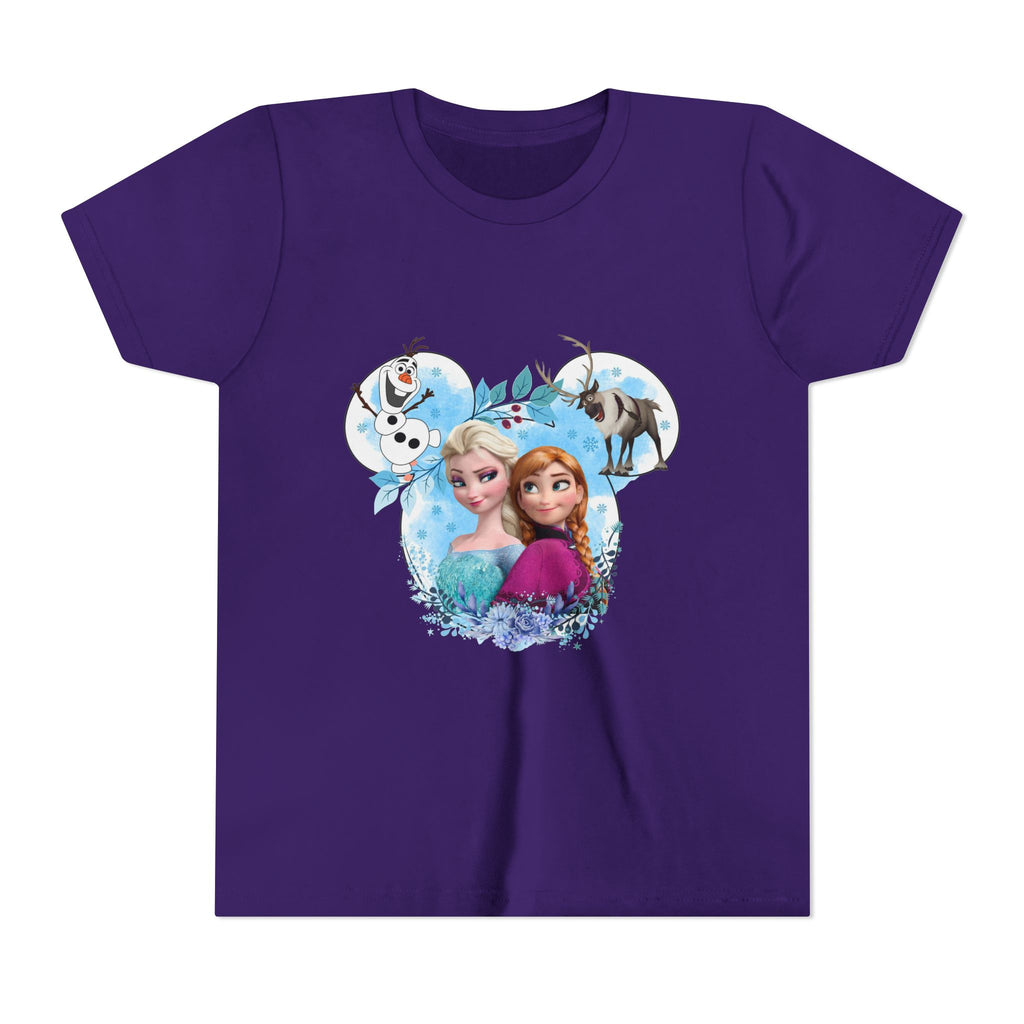 Girls' Frozen Princesses Youth Tee – Elsa & Anna Winter Friends Shirt