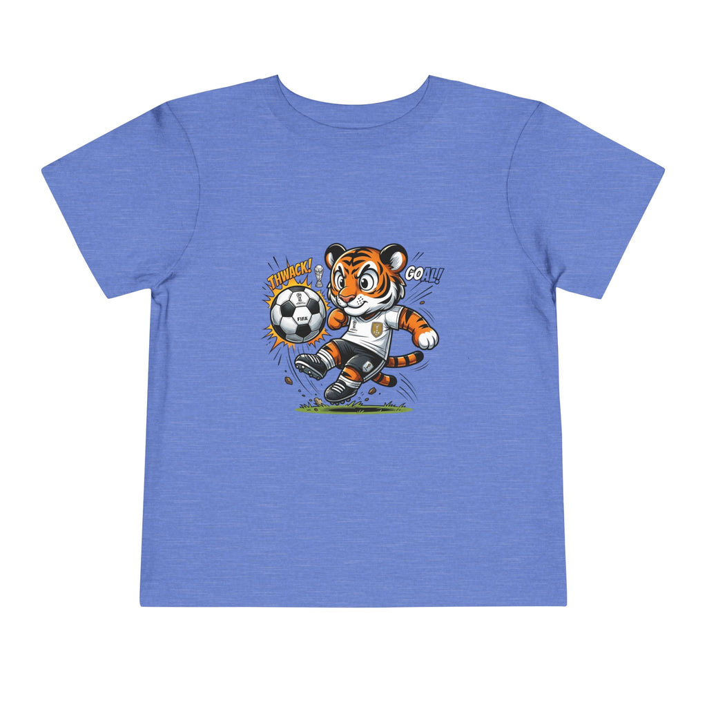 Toddler Soccer Tiger Tee — Cute Kicking Tiger Football Shirt for Kids