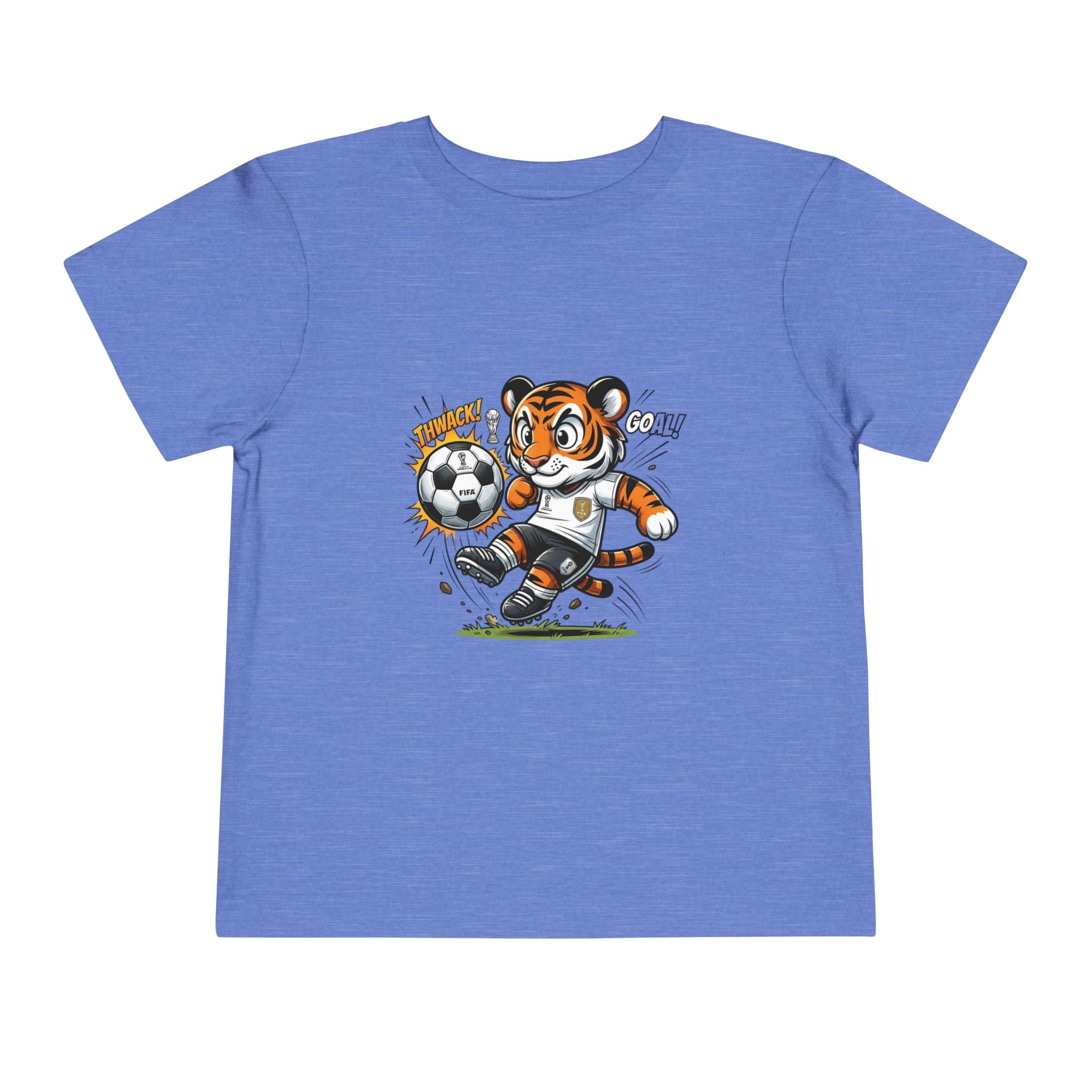 Toddler Soccer Tiger Tee — Cute Kicking Tiger Football Shirt for Kids